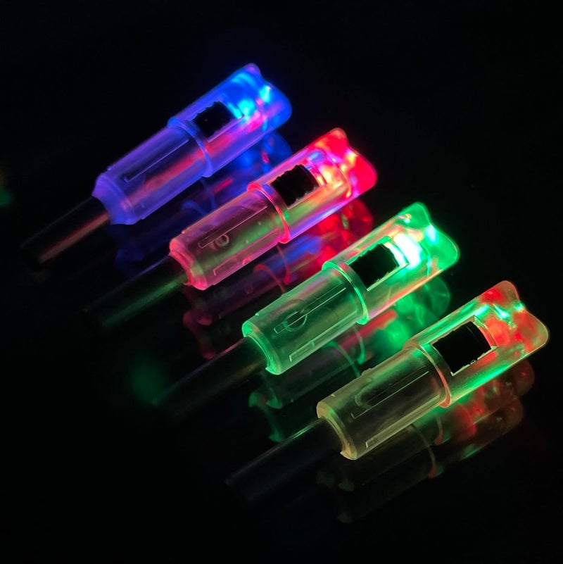 DEEPOWER Store Lighted Nocks for Crossbow Bolts 6-Pack Arrow Nocks for .300"/7.62mm Inside Diameter with ON/Off Switch Archery Nocks for Archery Hunting - Image 5